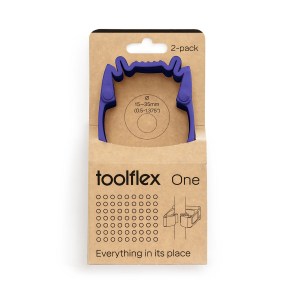 Vikan Toolflex One Holder TF2-9 Purple - 2-Pack with Wall Adapter for Efficient Tool Organization